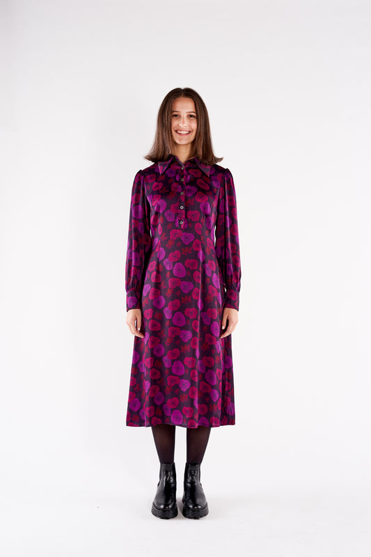 The Paula Midi Dress Purple Lotus