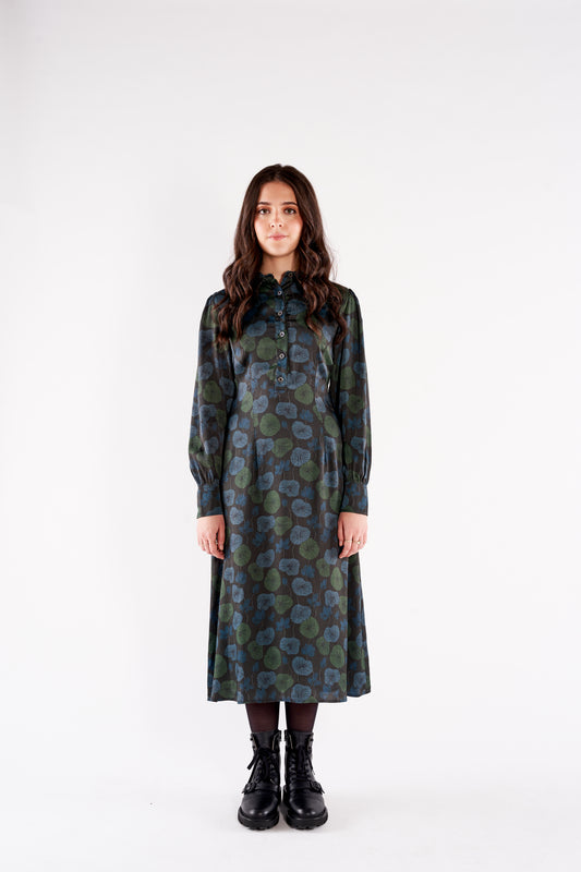 The Paula Midi Dress Green Lotus